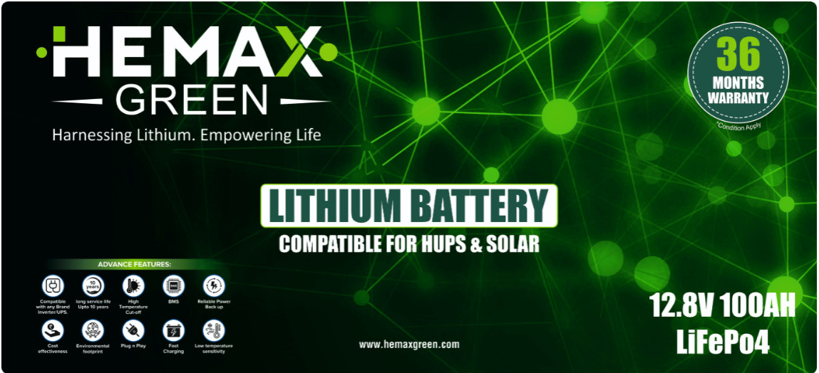Hemax Green LiFePO4 Lithium Battery - Image 3