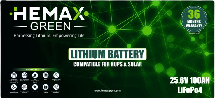Hemax Green LiFePO4 Lithium Battery - Image 4
